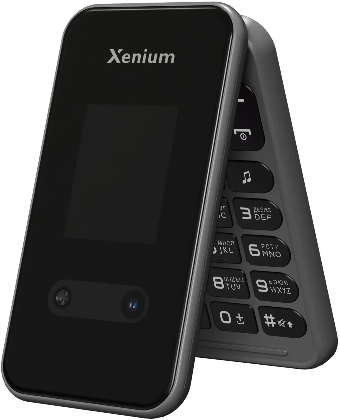 Мобильный телефон Xenium X680 темно-серый раскладной 2Sim 2.8 240x320 Nucleus 0.3Mpix GSM900/1800 MP3 FM microSD max32Gb - фото 4