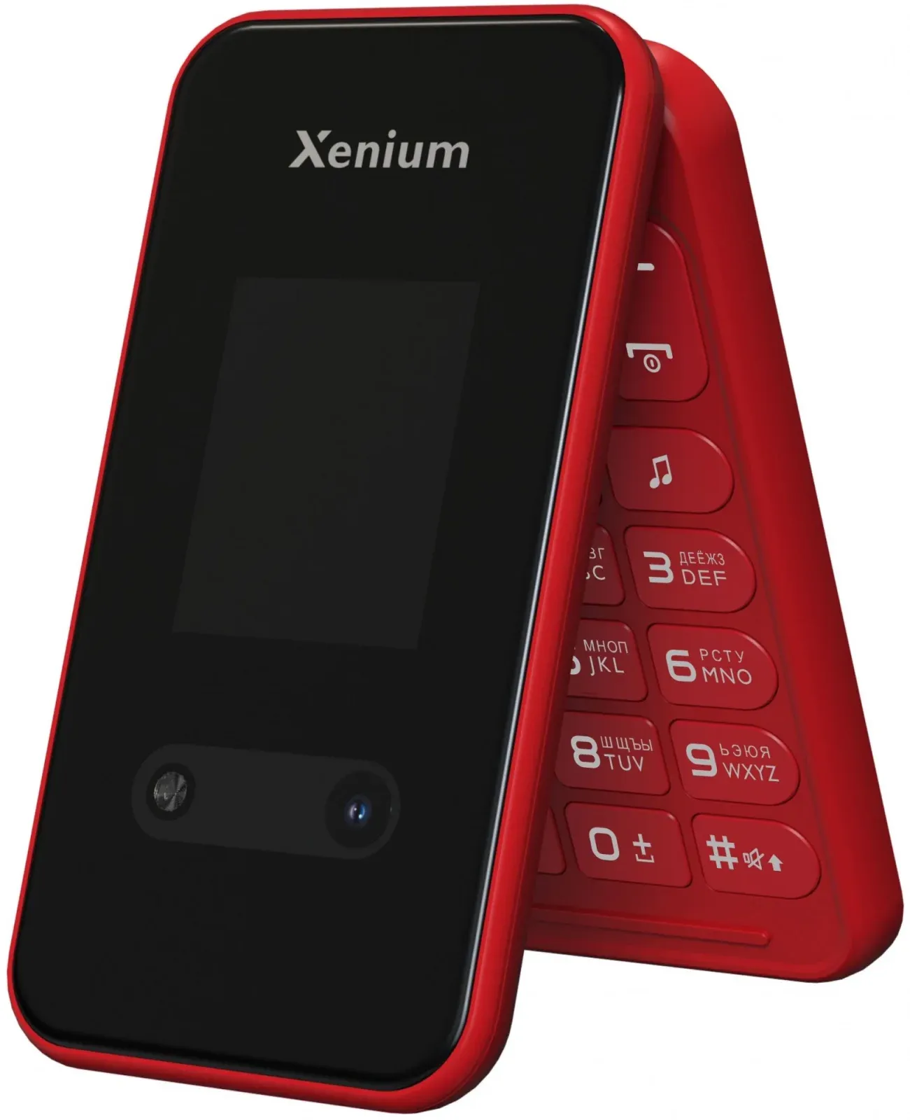 Мобильный телефон Xenium X680 красный раскладной 2Sim 2.8 240x320 Nucleus 0.3Mpix GSM900/1800 MP3 FM microSD max32Gb - фото 2