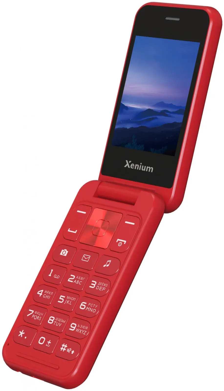 Мобильный телефон Xenium X680 красный раскладной 2Sim 2.8 240x320 Nucleus 0.3Mpix GSM900/1800 MP3 FM microSD max32Gb - фото 6