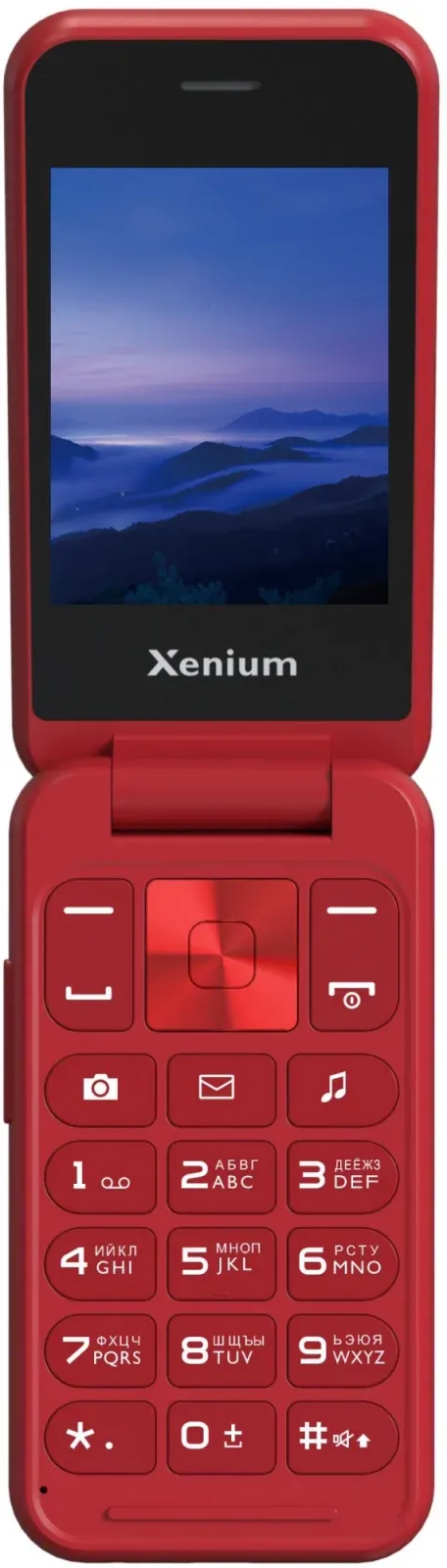 Мобильный телефон Xenium X680 красный раскладной 2Sim 2.8 240x320 Nucleus 0.3Mpix GSM900/1800 MP3 FM microSD max32Gb - фото 7