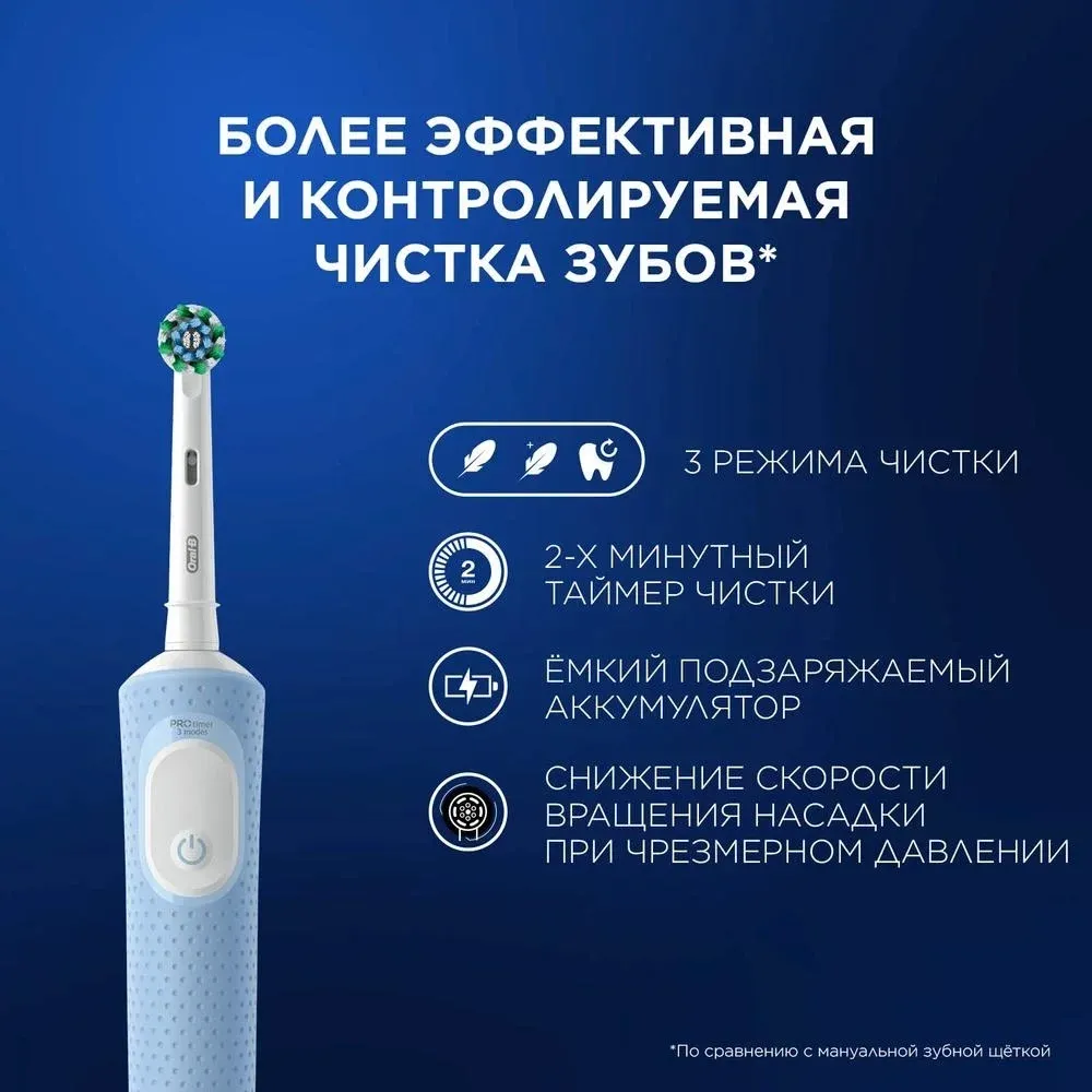 Зубная щетка электрическая Oral-B Vitality Pro голубой - фото 6