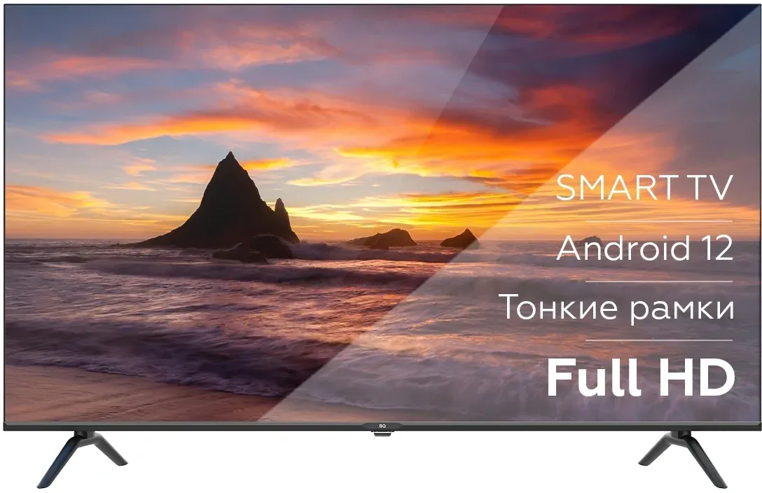 Телевизор LED BQ 40 40FS36B Frameless черный FULL HD 60Hz DVB-T DVB-T2 DVB-C USB WiFi Smart TV RUS - фото 2