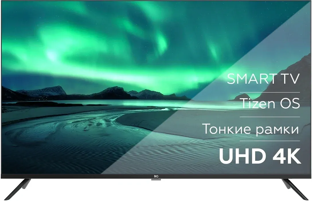 Телевизор LED BQ 50 50FSU01B Frameless черный 4K Ultra HD 60Hz DVB-T DVB-T2 DVB-C DVB-S2 USB WiFi Smart TV RUS - фото 3