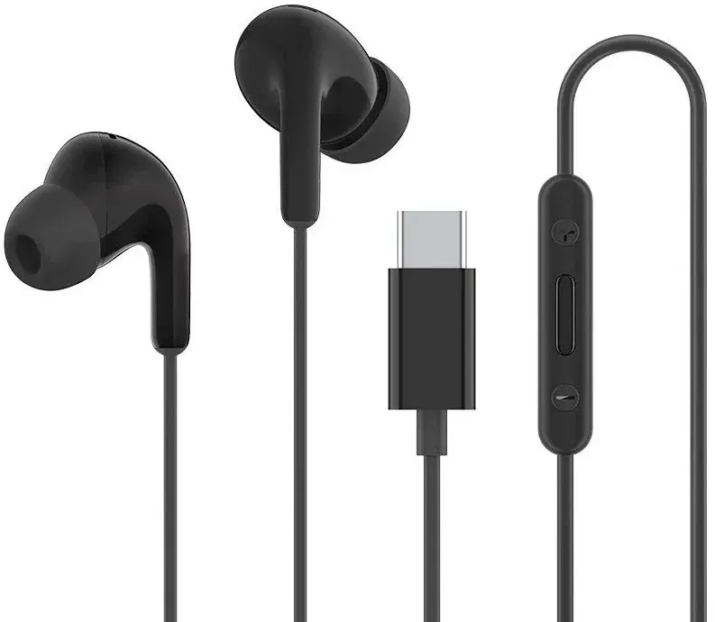 Гарнитура внутриканальные Xiaomi Type-C Earphones 1.25м черный проводные крепление за ухом BHR8930GL - фото 1