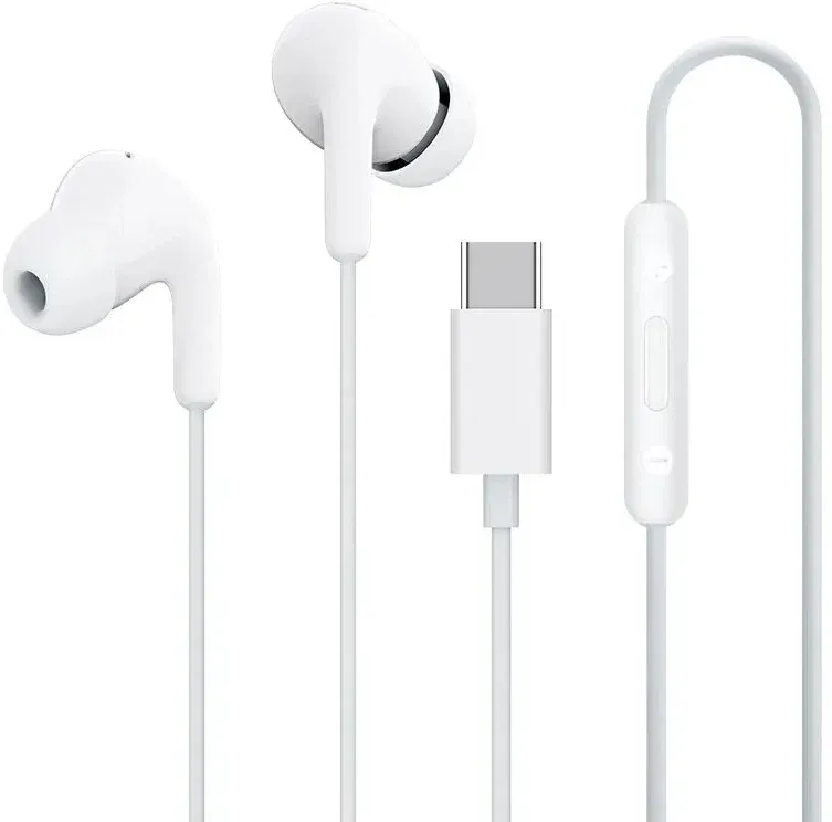 Гарнитура внутриканальные Xiaomi Type-C Earphones 1.25м белый проводные крепление за ухом BHR8931GL - фото 1