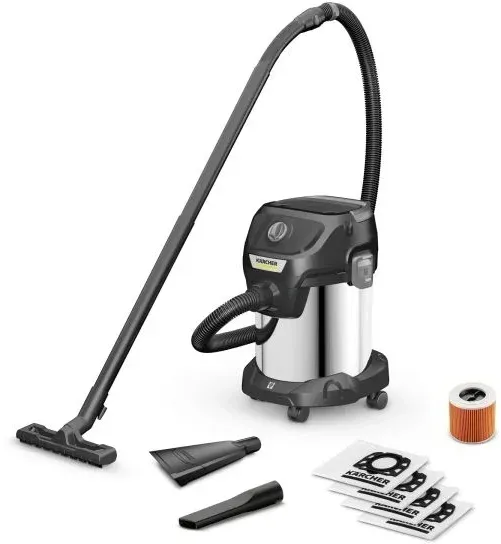Строительный пылесос Karcher KWD 3 S V-17/4/20 Anniversary Edition 1000Вт уборка: сухая/влажная/выдув/сбор воды черный - фото 1