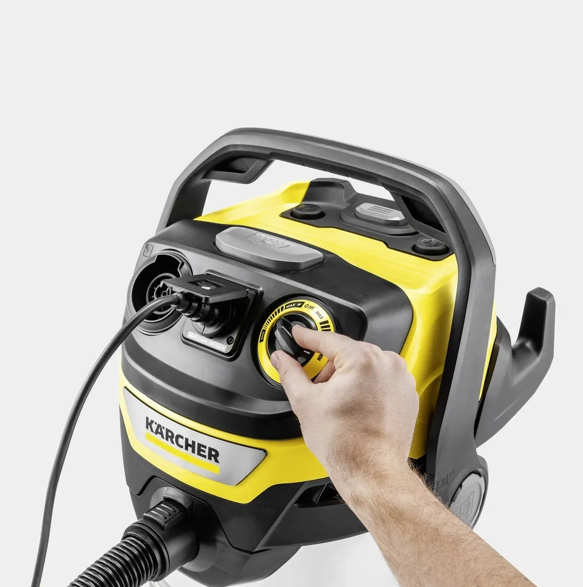 Строительный пылесос Karcher WD 6 P S V-30/8/35/T YSY 1300Вт уборка: сухая/сбор воды/выдув желтый - фото 3