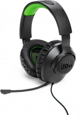 Гарнитура накладные JBL Quantum 100 1.2м черный/зеленый проводные оголовье JBLQ100XBLKGRN - фото 6