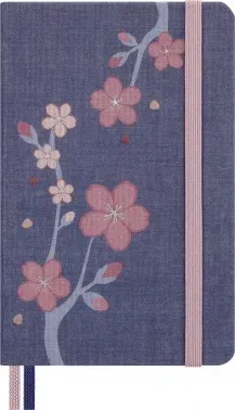 Блокнот Moleskine LIMITED EDITION SAKURA LESU08MM710 Pocket 90x140мм обложка текстиль 160стр. линейка синий 2025 - фото 8