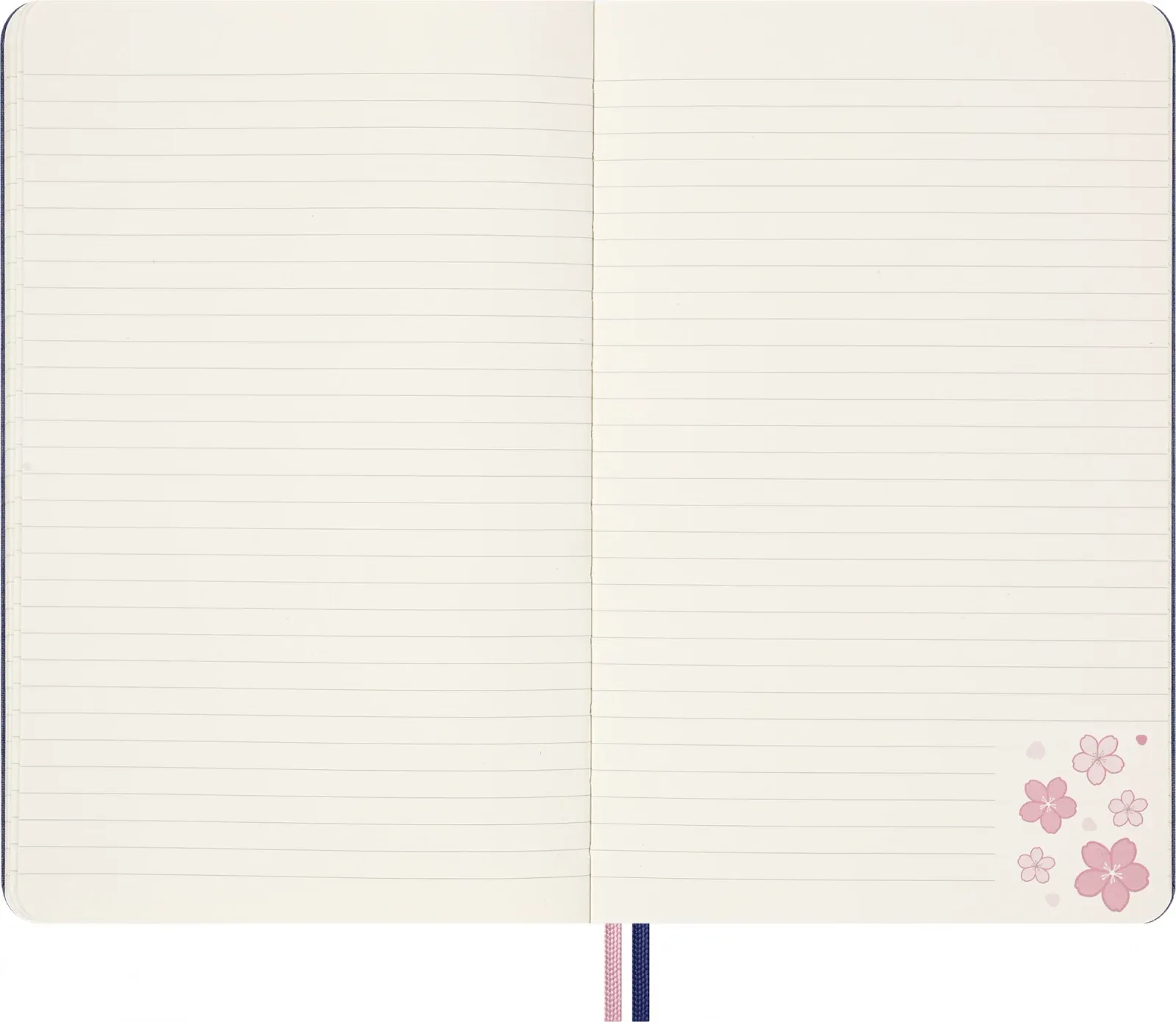 Блокнот Moleskine LIMITED EDITION SAKURA LESU08QP060 Large 130х210мм обложка текстиль 176стр. линейка синий 2025 - фото 4