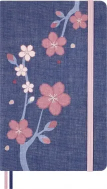 Блокнот Moleskine LIMITED EDITION SAKURA LESU08QP060 Large 130х210мм обложка текстиль 176стр. линейка синий 2025 - фото 8