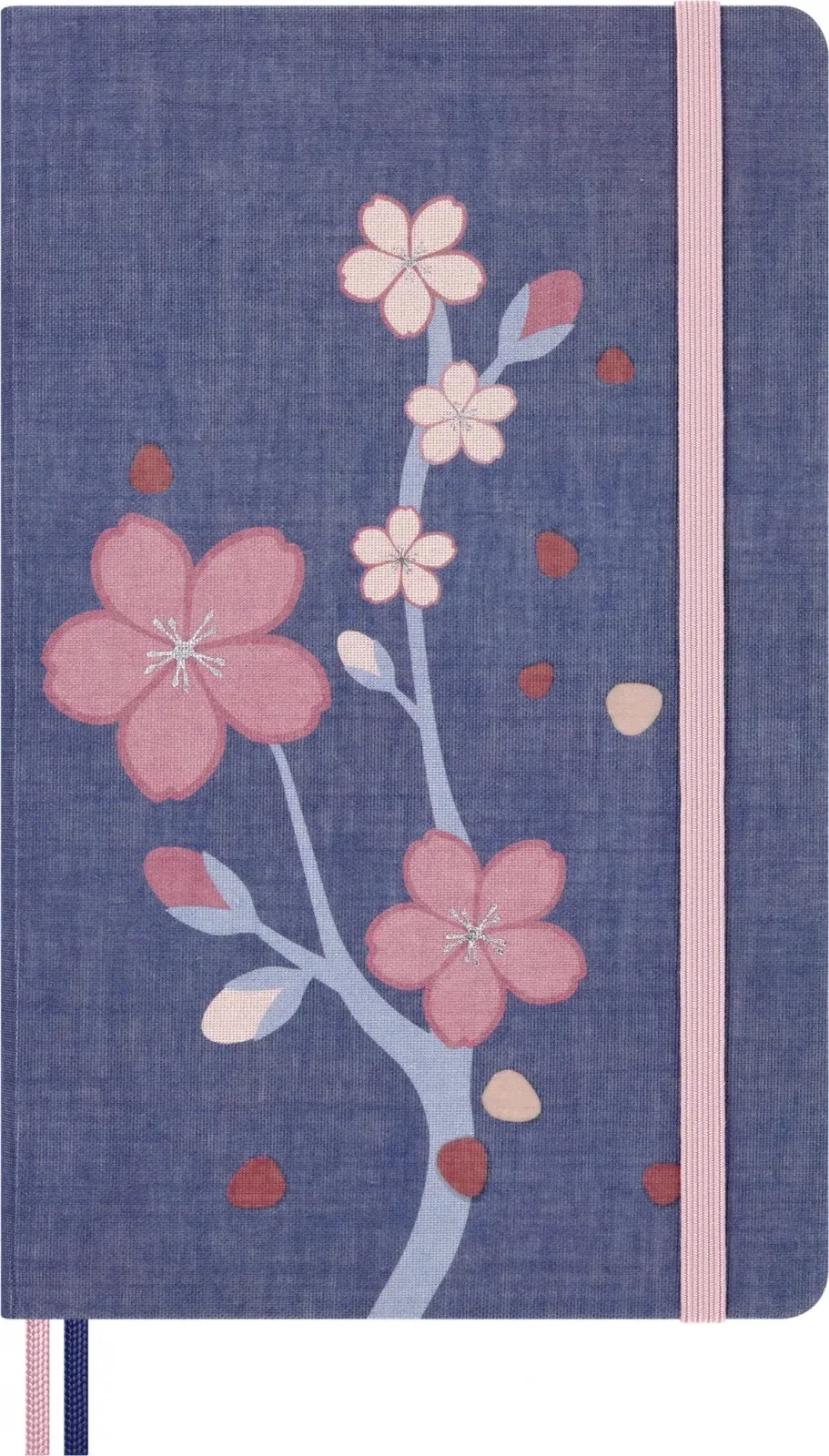Блокнот Moleskine LIMITED EDITION SAKURA LESU08QP062BOX 130х210мм обложка текстиль 176стр. нелинованный подар.кор. синий 2025 - фото 3