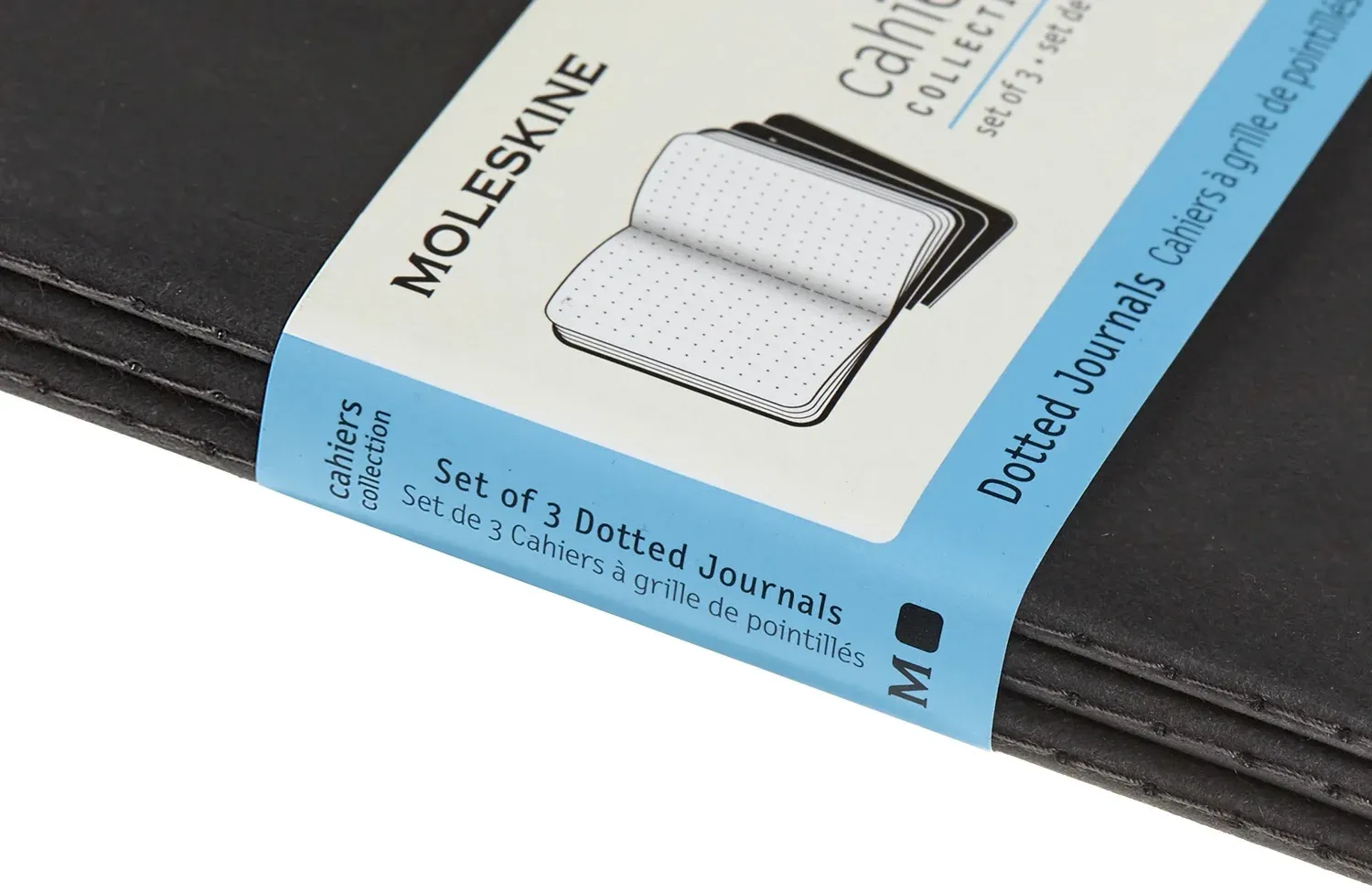 Блокнот Moleskine CAHIER JOURNAL QP314 Pocket 90x140мм обложка картон 64стр. пунктир черный 3шт - фото 2