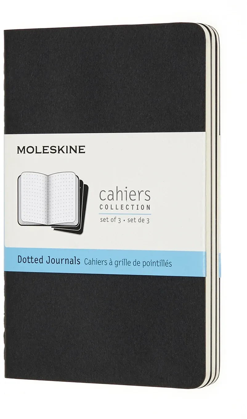 Блокнот Moleskine CAHIER JOURNAL QP314 Pocket 90x140мм обложка картон 64стр. пунктир черный 3шт - фото 4