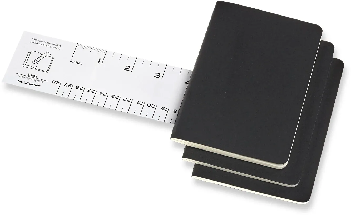 Блокнот Moleskine CAHIER JOURNAL QP314 Pocket 90x140мм обложка картон 64стр. пунктир черный 3шт - фото 8