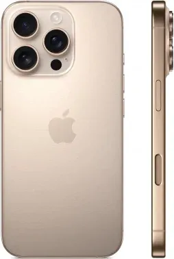 Смартфон Apple A3294 iPhone 16 Pro 128Gb бежевый титан моноблок 3G 4G 2Sim 6.3 1206x2622 iOS 18 48Mpix 802.11 a/b/g/n/ac/ax/be NFC GPS Protect - фото 6