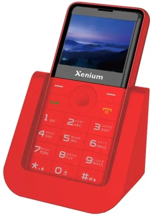 Мобильный телефон Xenium X700 красный моноблок 2Sim 2.31 240x320 Nucleus 0.3Mpix GSM900/1800 MP3 FM microSD max32Gb - фото 2