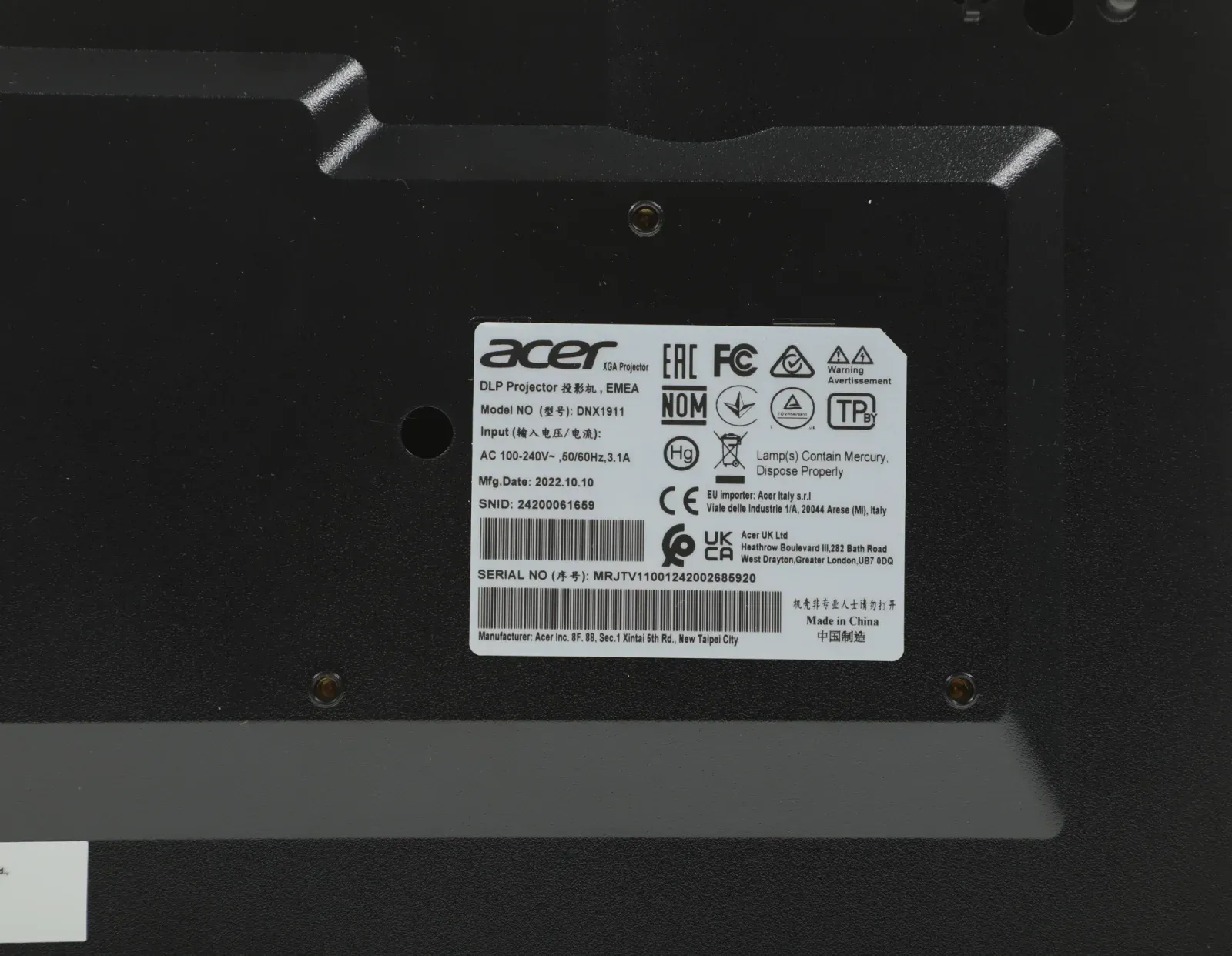 Проектор Acer X1228i DLP 4500Lm LS 1024x768 20000:1 ресурс лампы:6000часов 1xHDMI 2.75кг, черный - фото 8