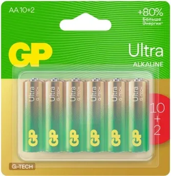 Батарея GP Ultra 15AUA21-2CRSBC12 AA 12шт блистер - фото 8