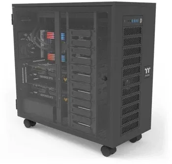 Корпус Thermaltake AX700 Glass черный без БП XL-ATX 18x120mm 18x140mm 2x200mm 4xUSB3.0 audio bott PSU - фото 8