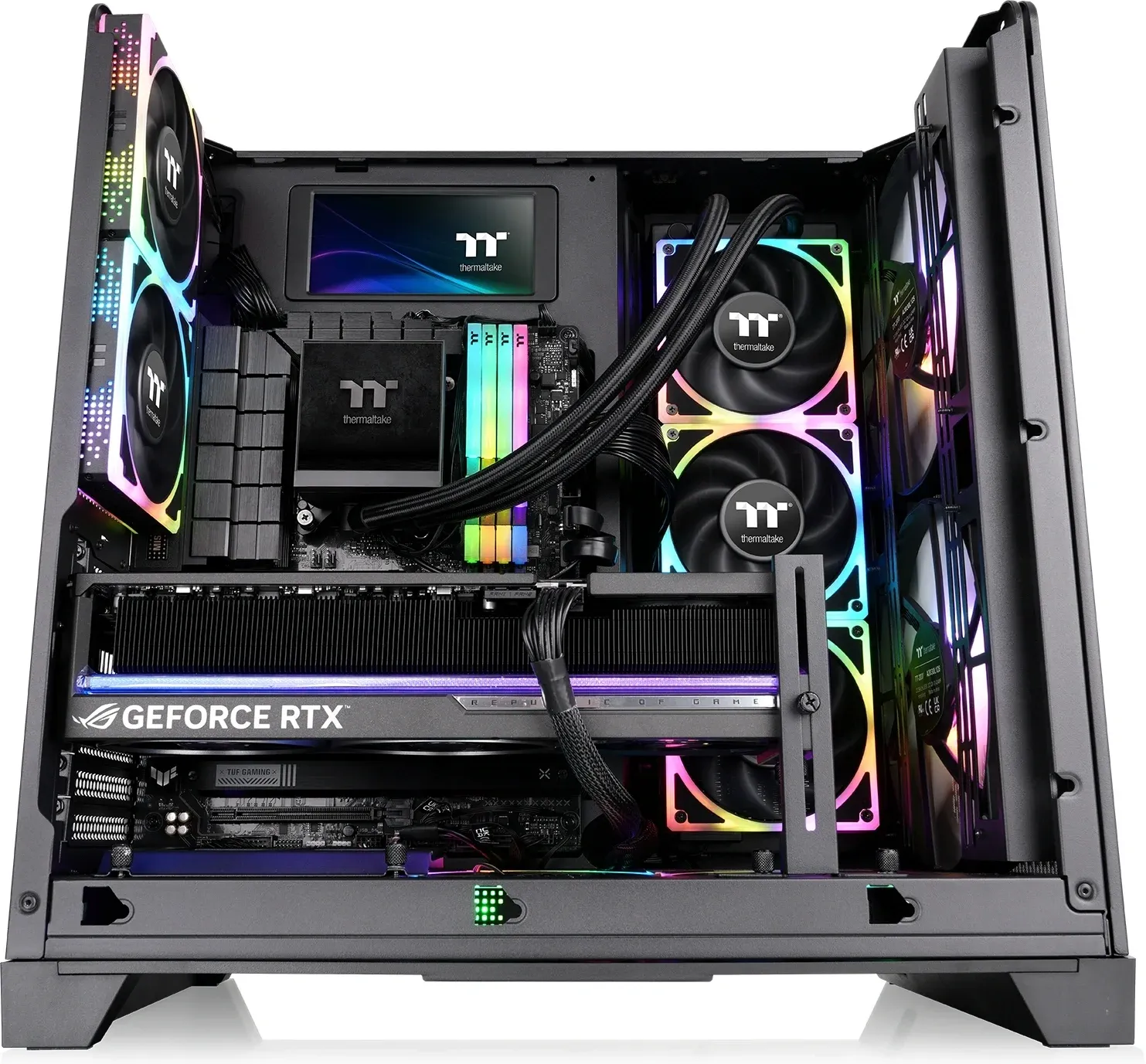 Корпус Thermaltake View 390 Air черный без БП ATX 9x120mm 2x140mm 2x200mm 2xUSB3.0 audio bott PSU - фото 2