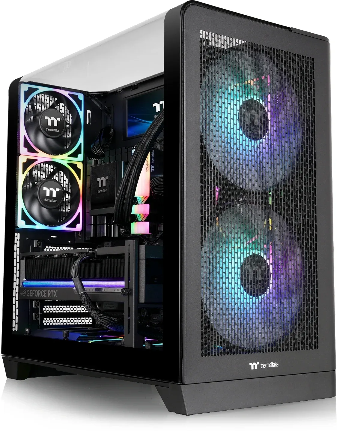 Корпус Thermaltake View 390 Air черный без БП ATX 9x120mm 2x140mm 2x200mm 2xUSB3.0 audio bott PSU - фото 3