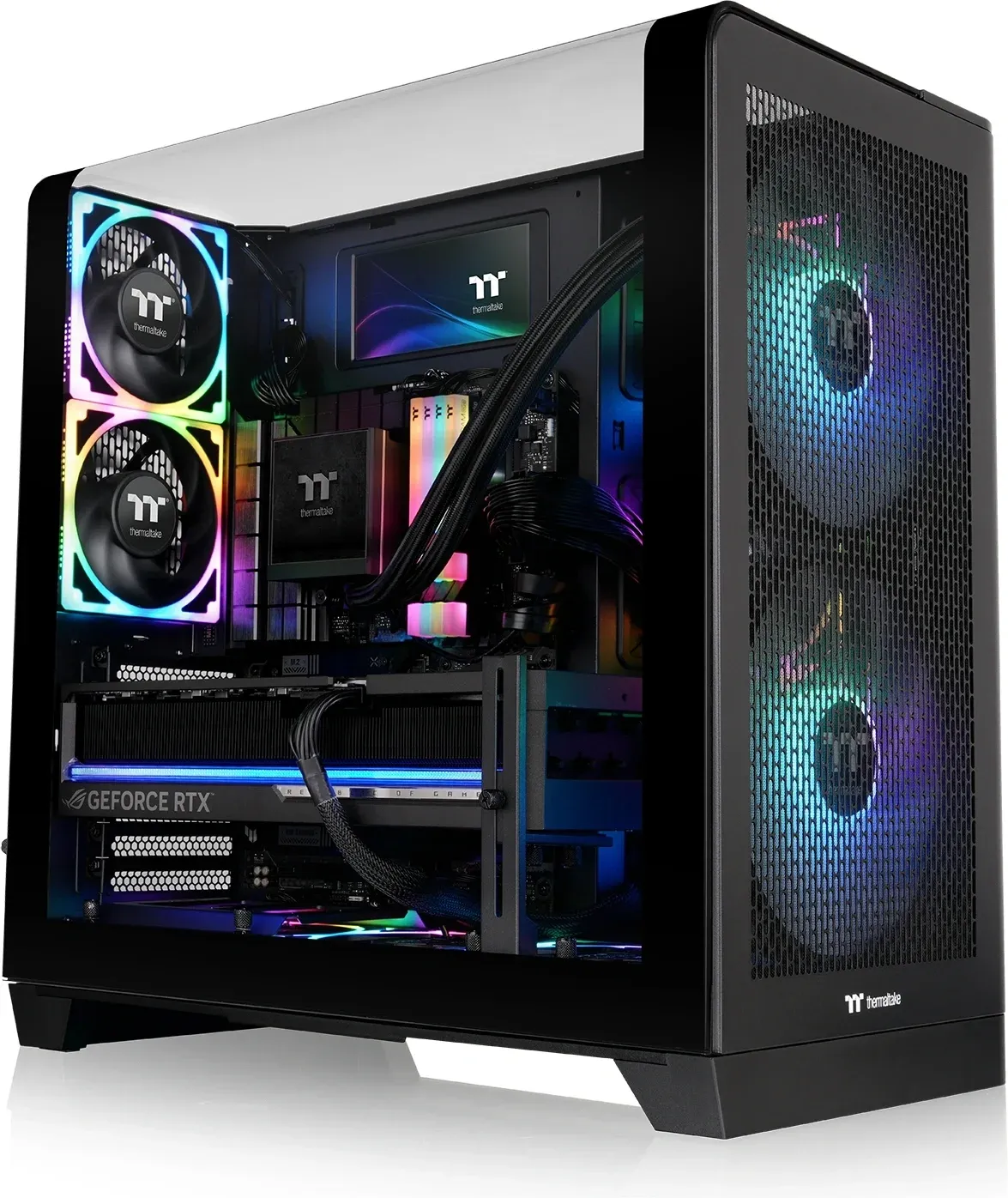 Корпус Thermaltake View 390 Air черный без БП ATX 9x120mm 2x140mm 2x200mm 2xUSB3.0 audio bott PSU - фото 4