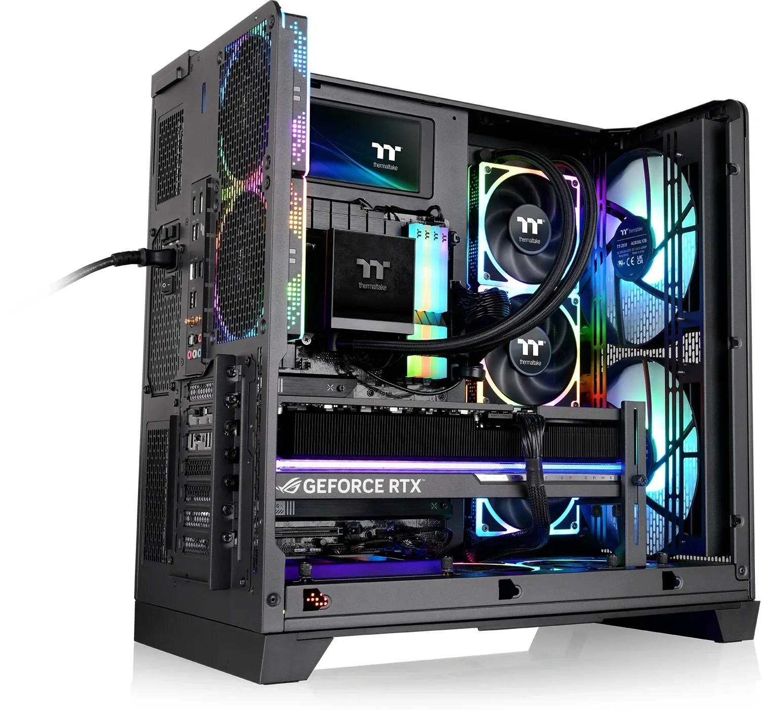 Корпус Thermaltake View 390 Air черный без БП ATX 9x120mm 2x140mm 2x200mm 2xUSB3.0 audio bott PSU - фото 5
