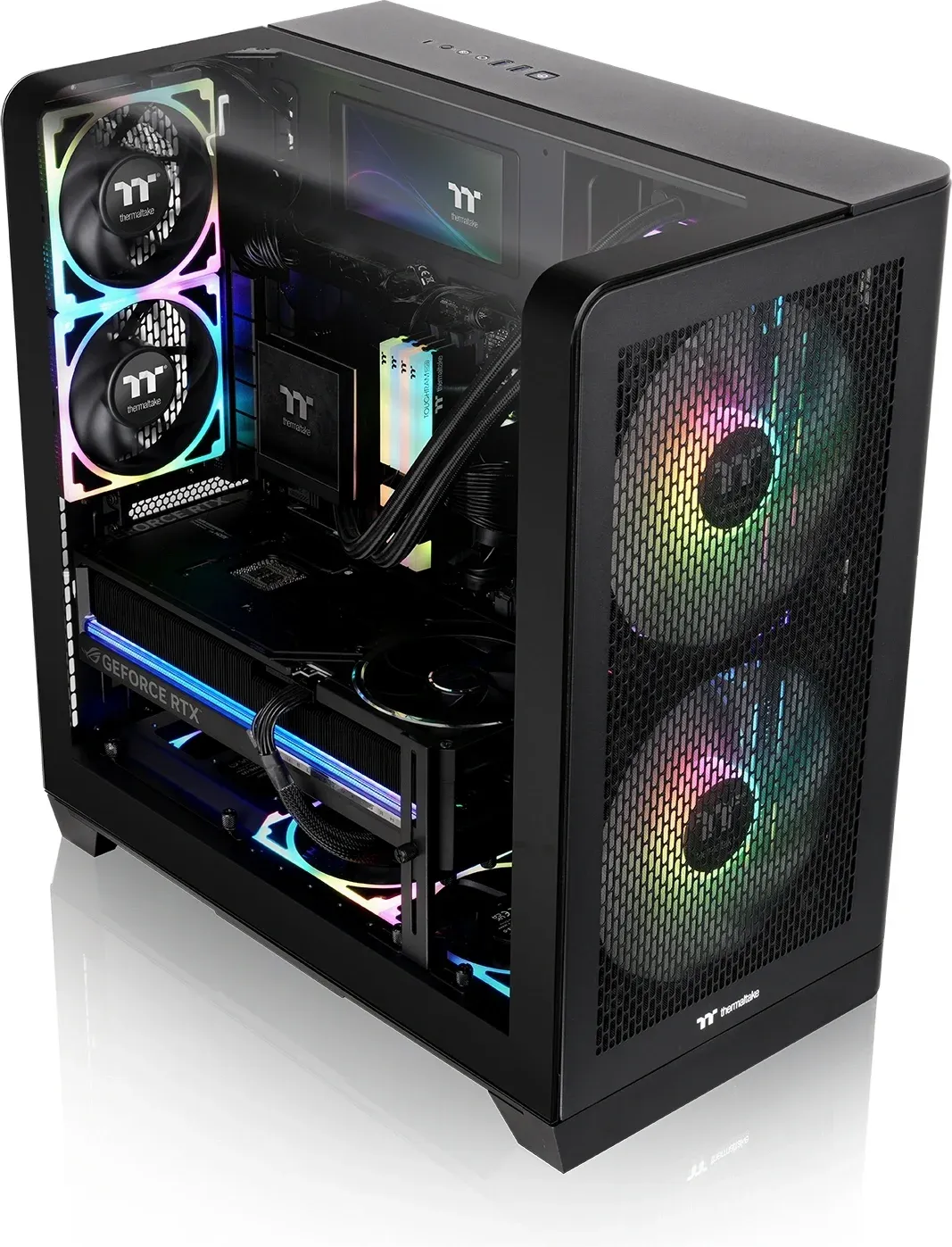 Корпус Thermaltake View 390 Air черный без БП ATX 9x120mm 2x140mm 2x200mm 2xUSB3.0 audio bott PSU - фото 6