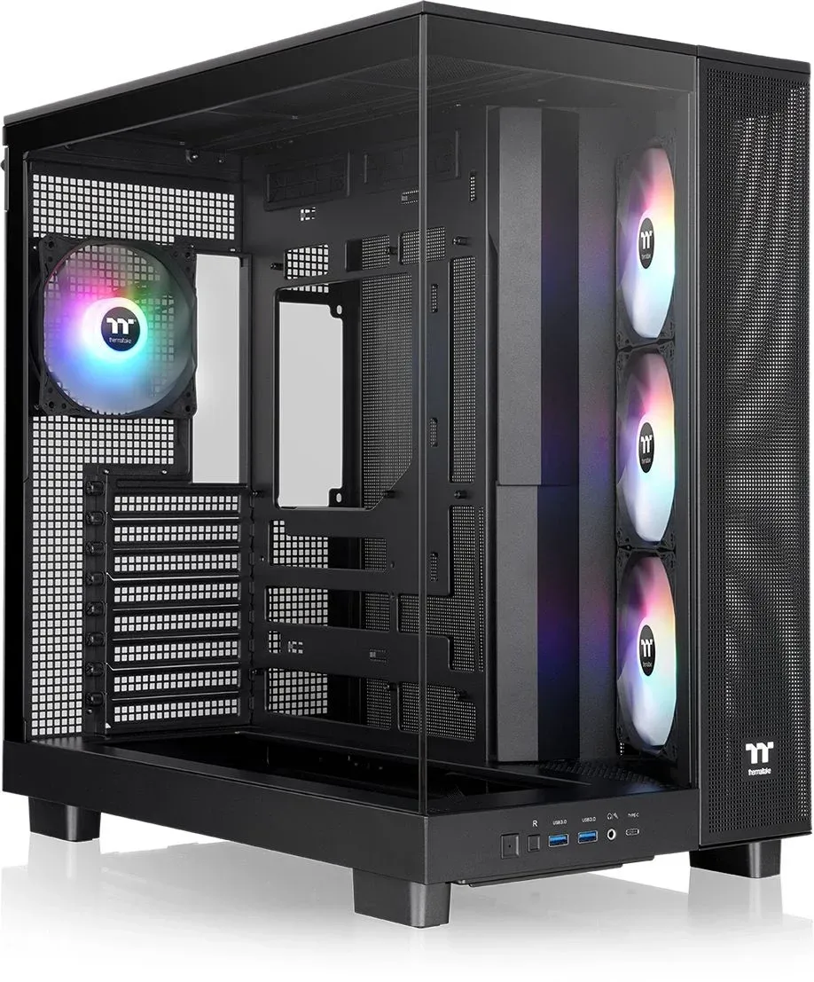 Корпус Thermaltake View 380 XL TG черный без БП ATX 5x120mm 2x140mm 2xUSB3.0 audio bott PSU - фото 2