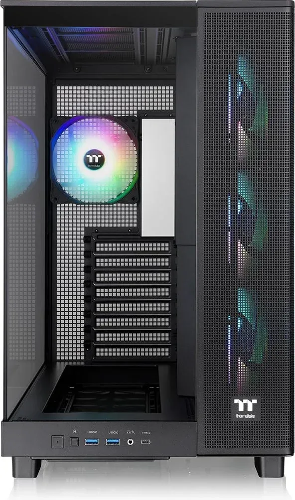 Корпус Thermaltake View 380 XL TG черный без БП ATX 5x120mm 2x140mm 2xUSB3.0 audio bott PSU - фото 4