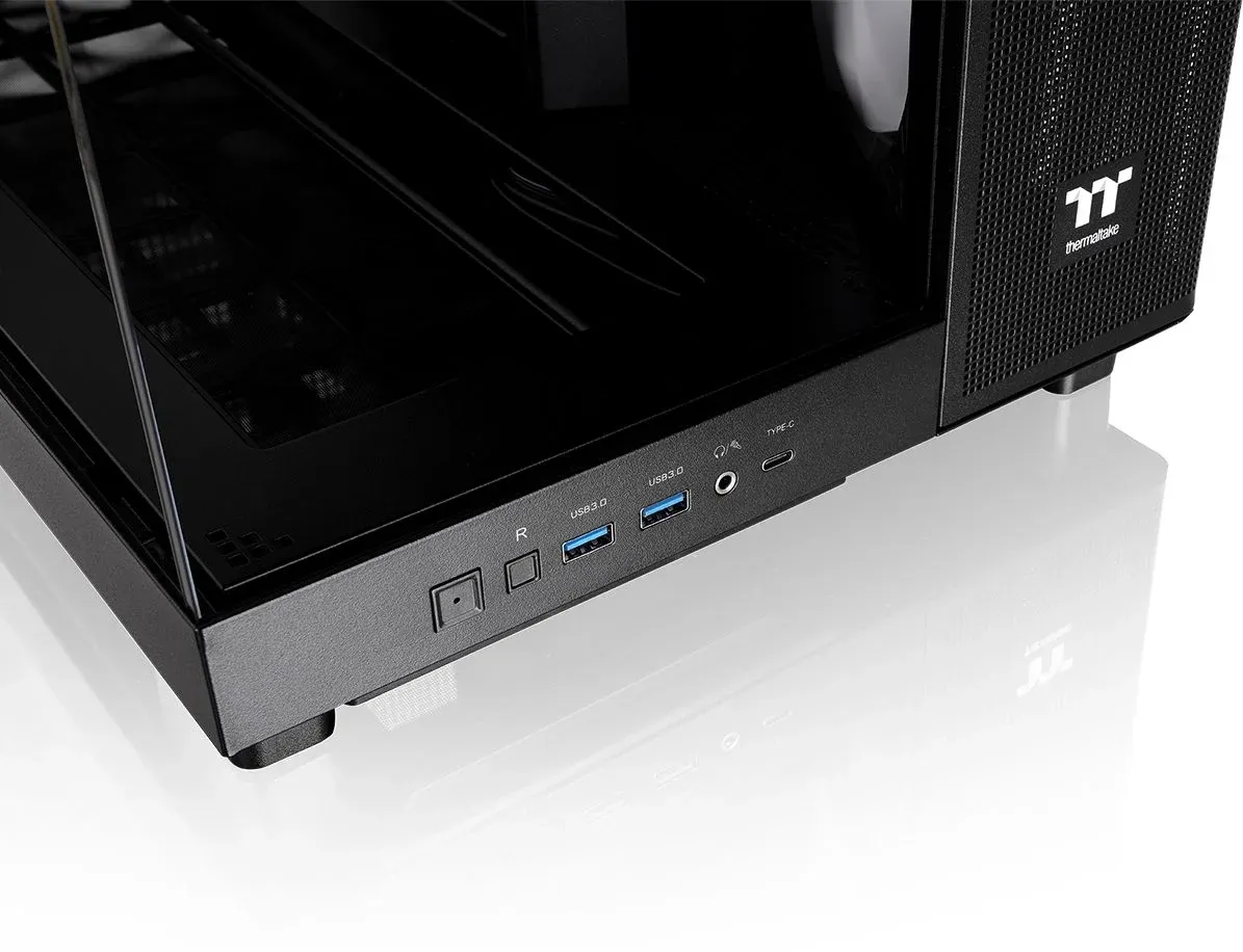 Корпус Thermaltake View 380 XL TG черный без БП ATX 5x120mm 2x140mm 2xUSB3.0 audio bott PSU - фото 5
