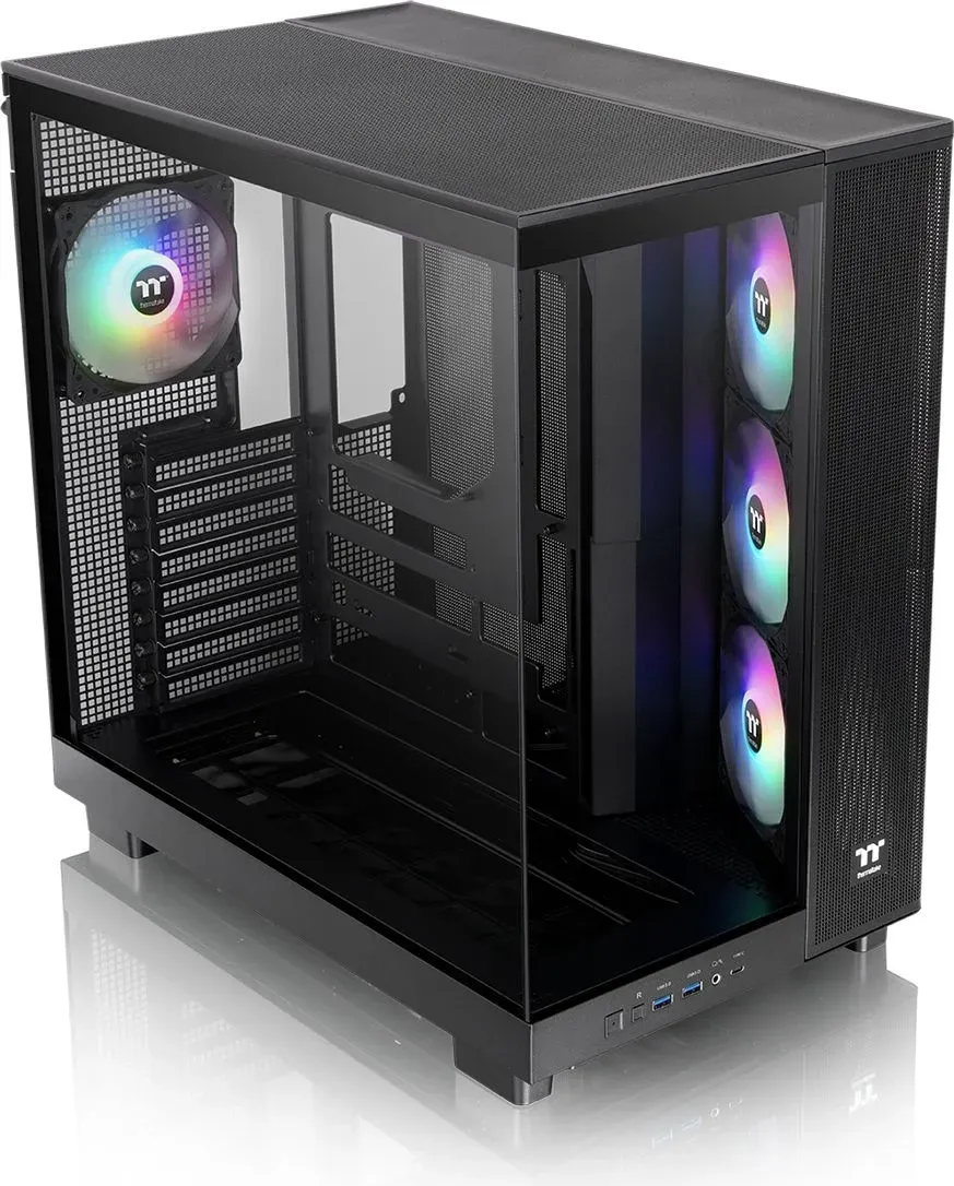 Корпус Thermaltake View 380 XL TG черный без БП ATX 5x120mm 2x140mm 2xUSB3.0 audio bott PSU - фото 8