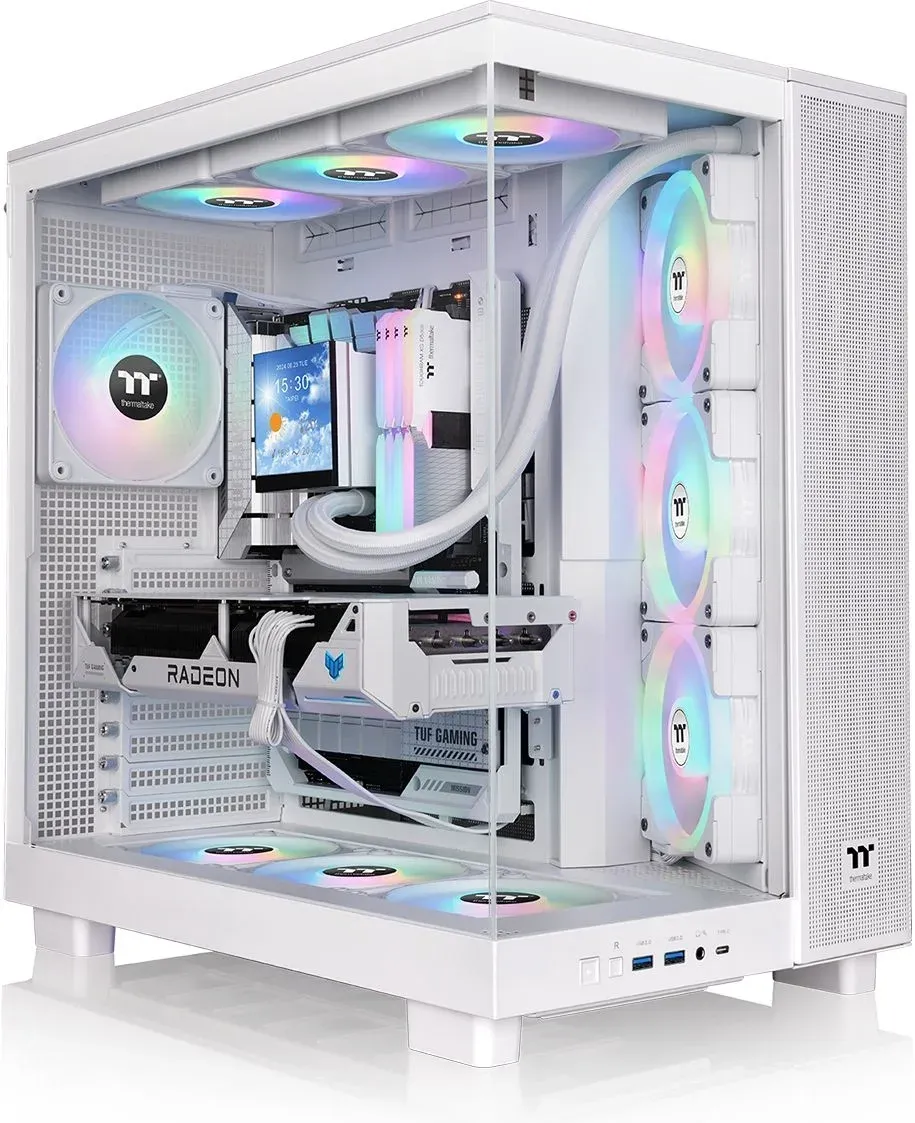Корпус Thermaltake View 380 XL TG ARGB белый без БП ATX 5x120mm 2x140mm 2xUSB3.0 audio bott PSU - фото 5