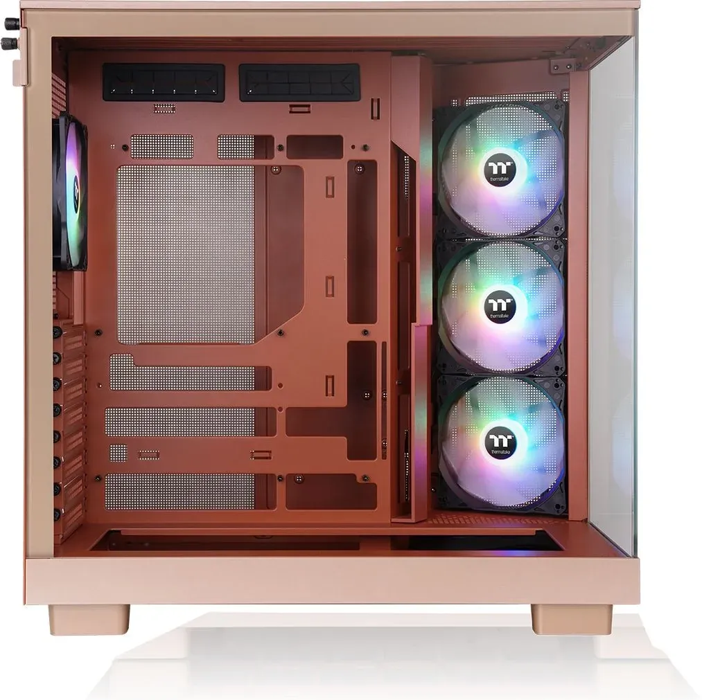 Корпус Thermaltake View 380 XL TG ARGB Gravel Sand коричневый без БП ATX 5x120mm 2x140mm 2xUSB3.0 audio bott PSU - фото 4