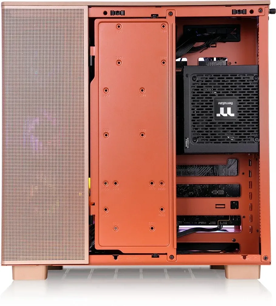 Корпус Thermaltake View 380 XL TG ARGB Gravel Sand коричневый без БП ATX 5x120mm 2x140mm 2xUSB3.0 audio bott PSU - фото 8