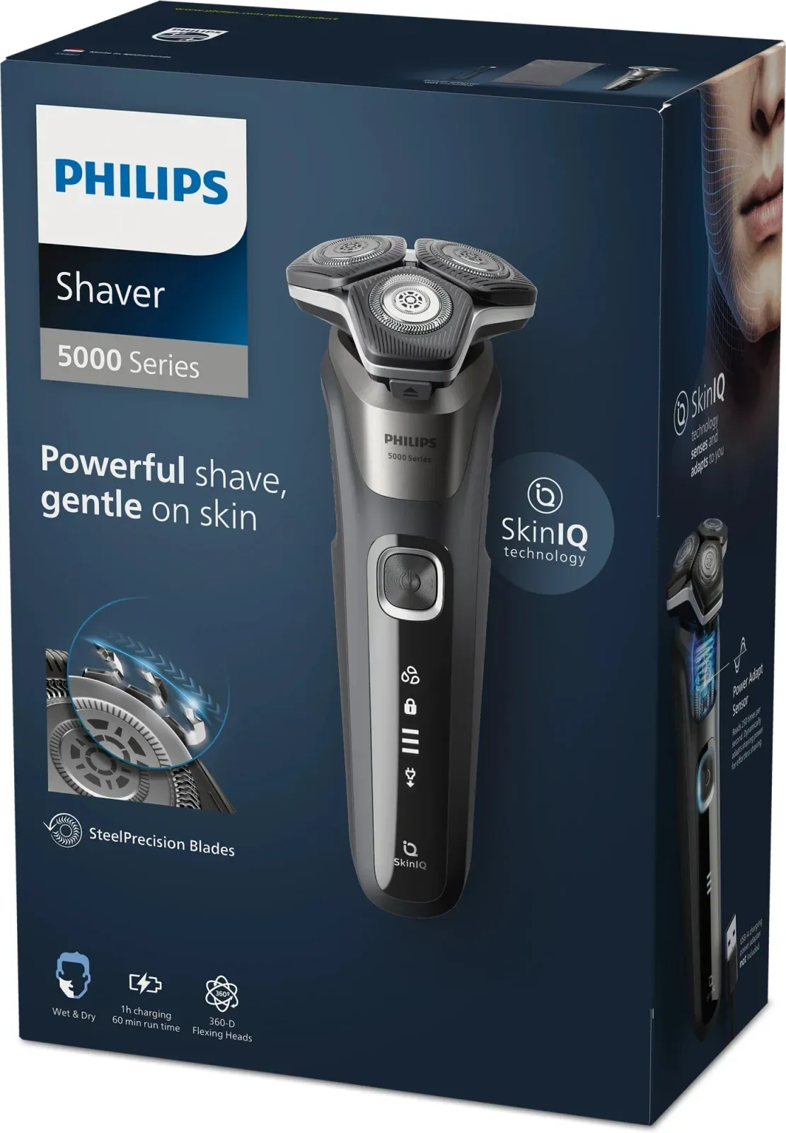 Бритва роторная Philips Series 5000 S5887/10 реж.эл.:3 питан.:аккум. серый - фото 4