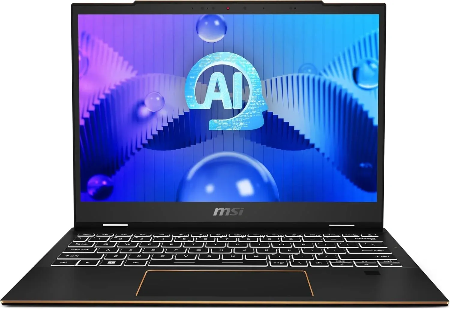 Ноутбук MSI Summit E13 AI Evo A1MTG-001US Core Ultra 7 155H 16Gb SSD1Tb Intel Arc 13.3 IPS Touch FHD+ 1920x1200 Windows 11 Home Multi Language black WiFi BT Cam 9S7-13P411-001 - фото 3