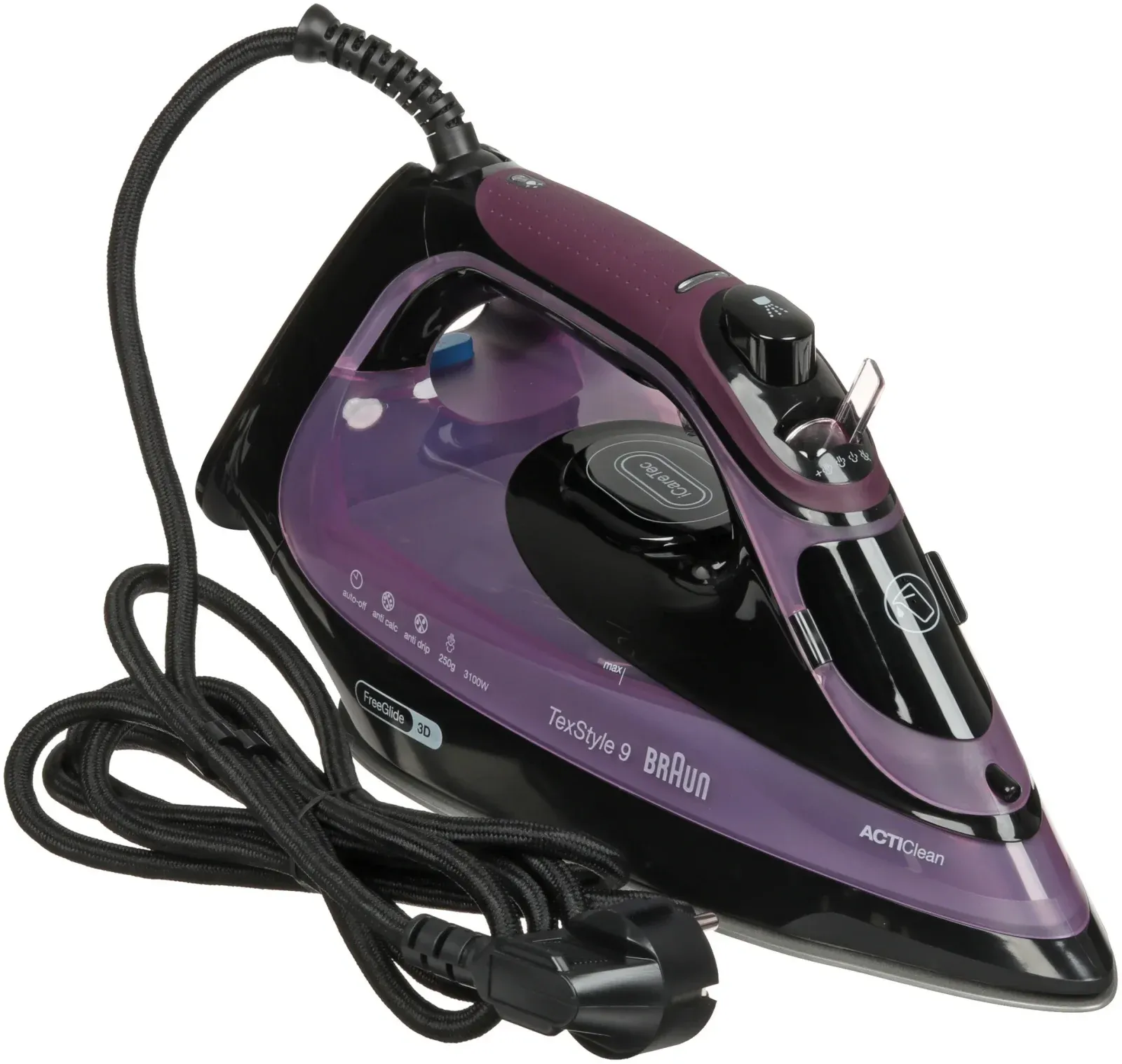 Утюг Braun TexStyle 9 SI9661VI 3100Вт фиолетовый/черный - фото 7