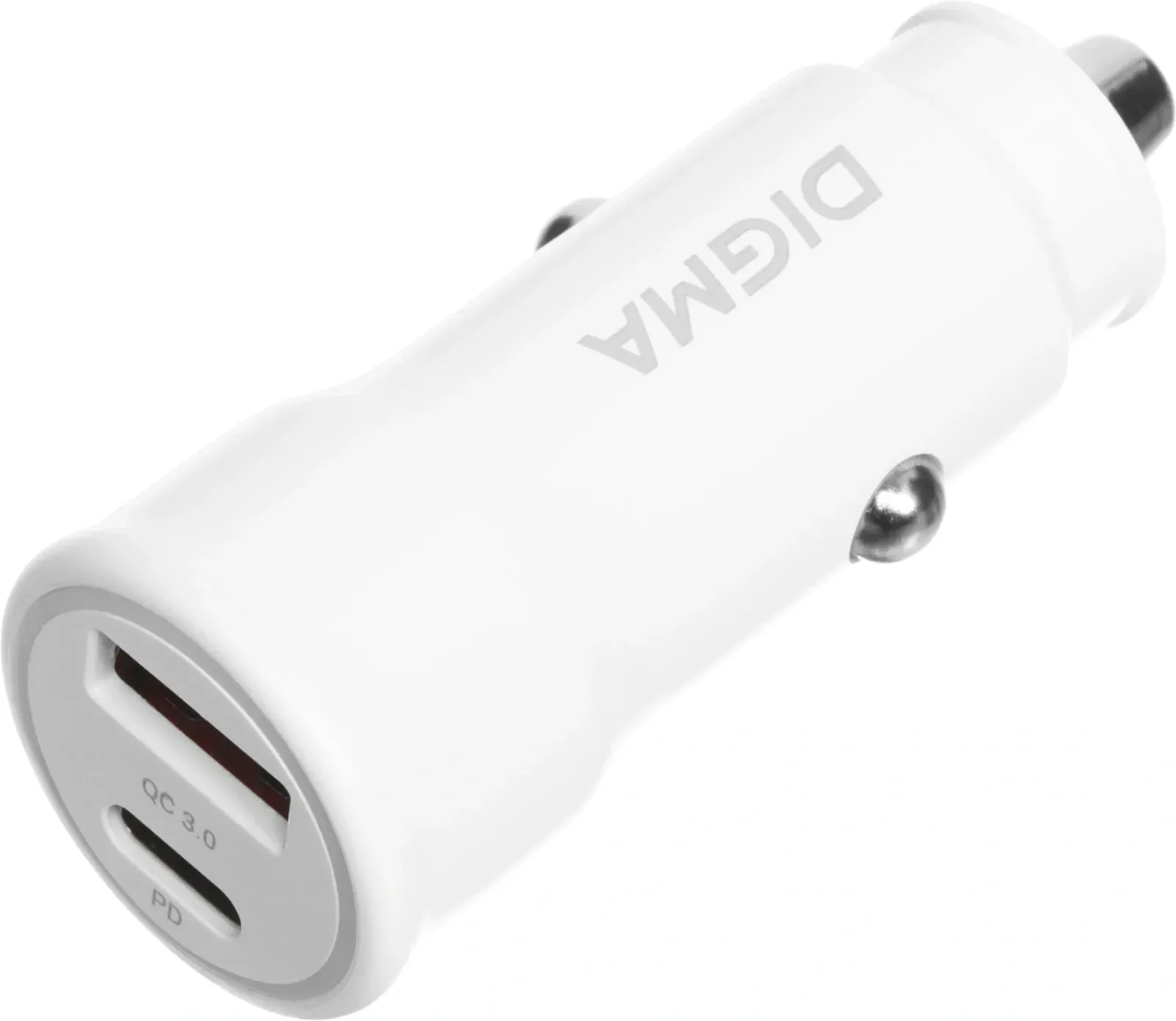Автомобильное зар./устр. Digma DGC2С 20W 3A PD+QC USB-C/USB-A белый DGC2C0HX12WH - фото 2