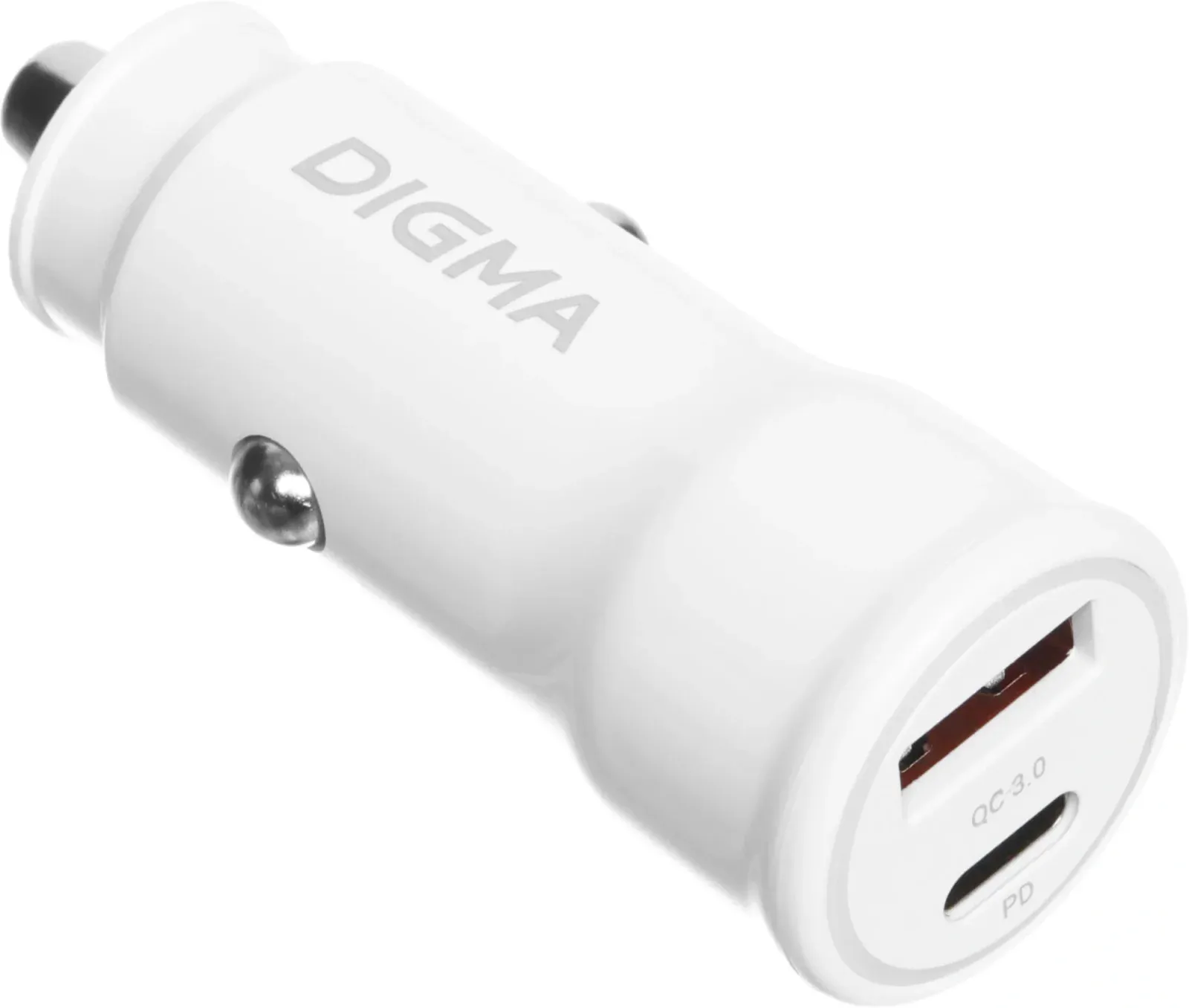 Автомобильное зар./устр. Digma DGC2С 20W 3A PD+QC USB-C/USB-A белый DGC2C0HX12WH - фото 3