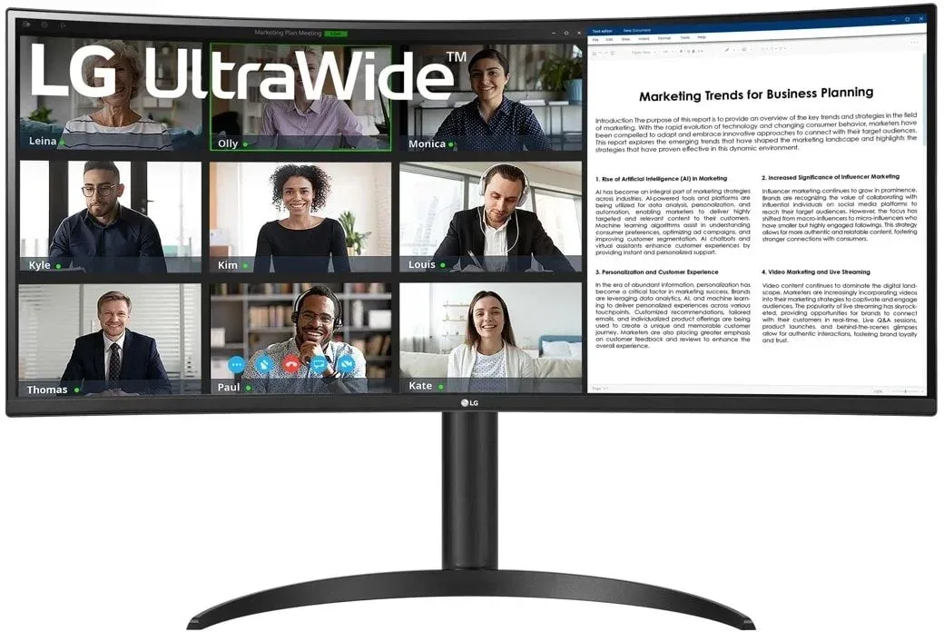 Мониторы ЖК LG 34WR55QK-B - фото 1