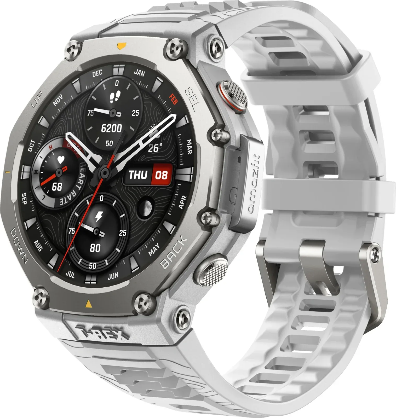 Смарт-часы Amazfit T-Rex 3 A2323 48.5мм 1.5 AMOLED корп.серый рем.серый разм.брасл.:145-210мм 6970100377811 - фото 3