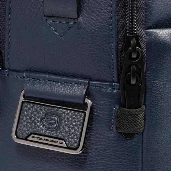 Деловая сумка мужская Piquadro Russel CA6026W137/BLU с отделением для ноутбука 15.6 синяя натур.кожа - фото 5
