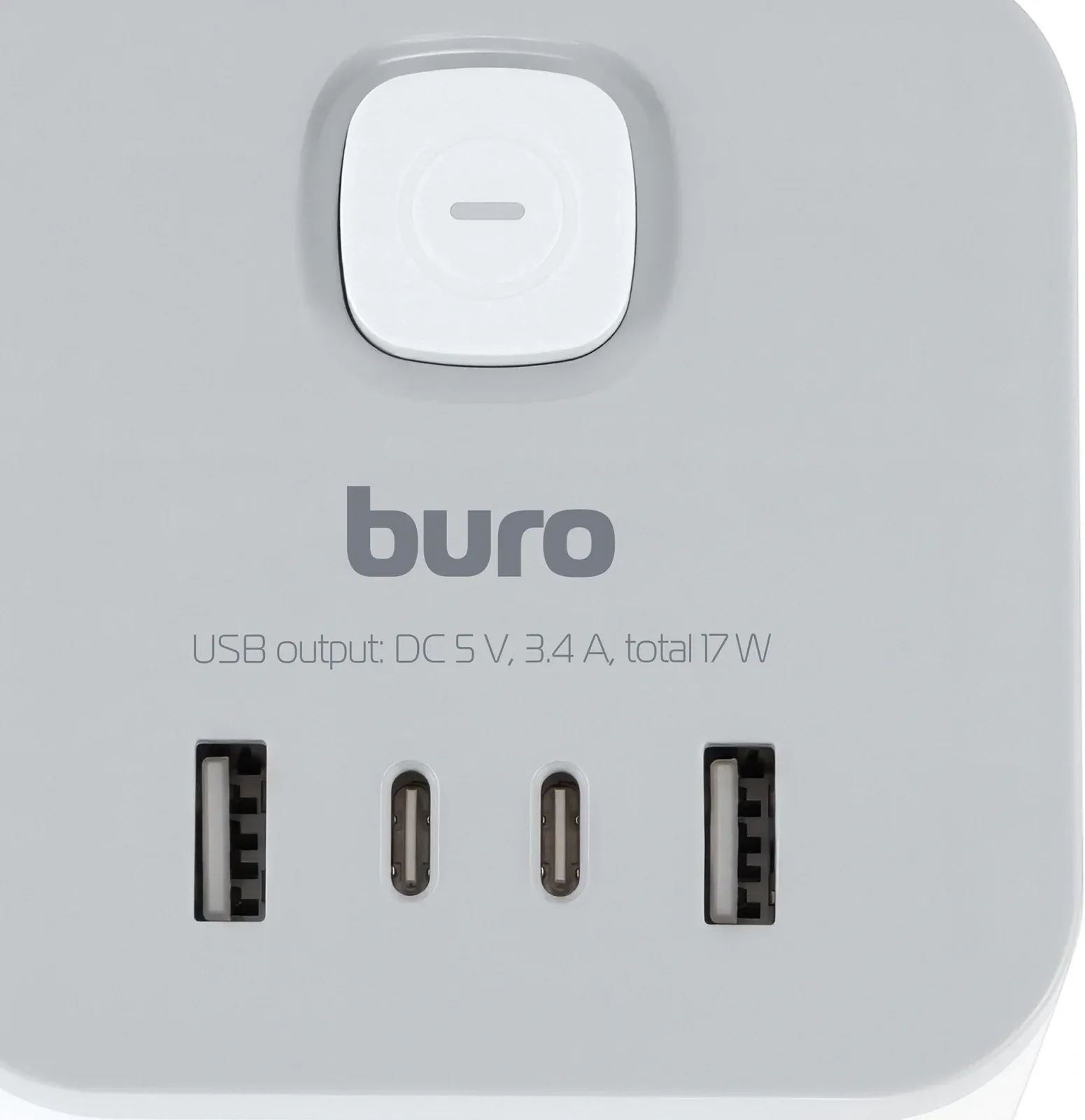 Сетевой удлинитель Buro BU-PC3.1UС-W 1.5м 3 розетки белый коробка - фото 4