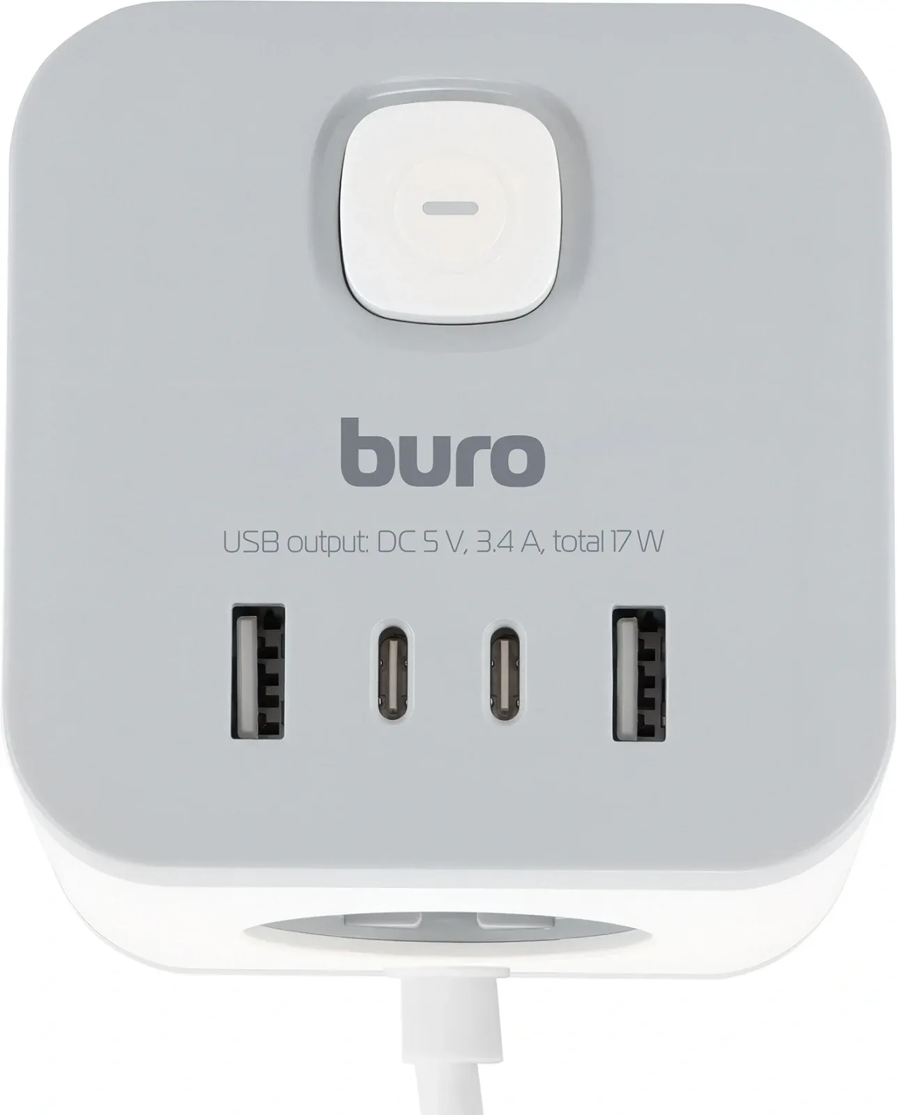 Сетевой удлинитель Buro BU-PC3.1UС-W 1.5м 3 розетки белый коробка - фото 6