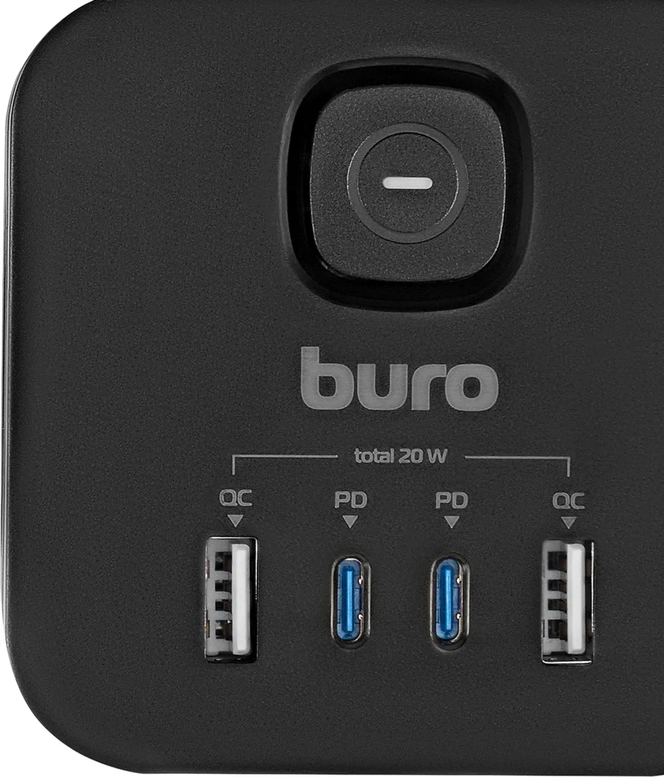 Сетевой удлинитель Buro BU-PC3.1UС-Plus-B 1.5м 3 розетки черный коробка - фото 4