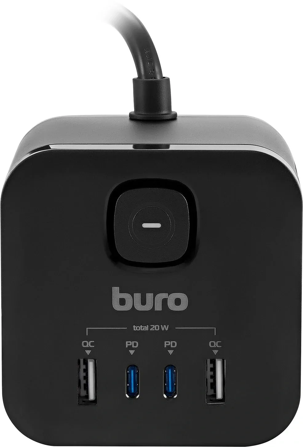 Сетевой удлинитель Buro BU-PC3.1UС-Plus-B 1.5м 3 розетки черный коробка - фото 6
