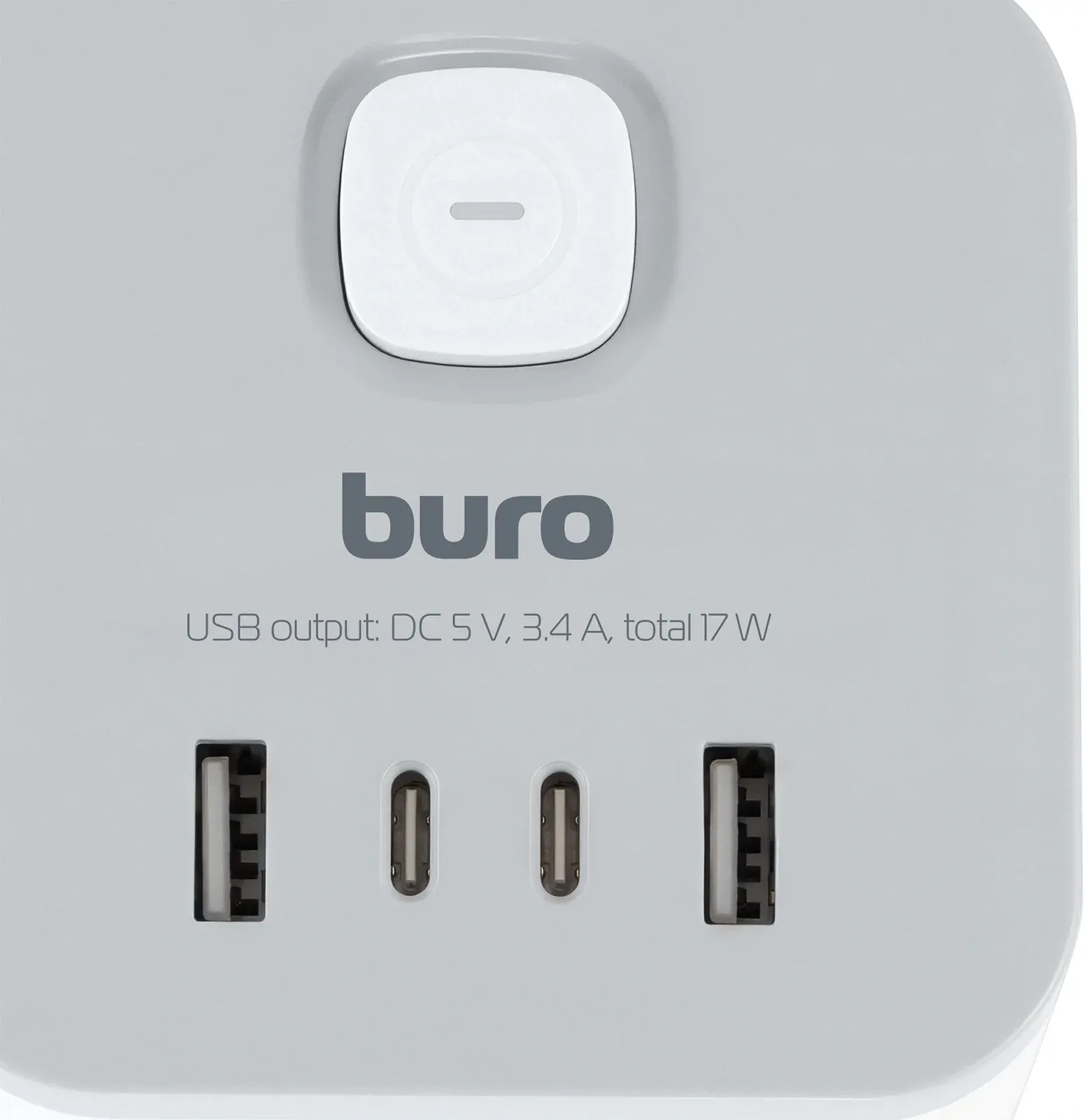 Сетевой разветвитель Buro BU-PW3UC-W 3 розетки белый коробка - фото 4