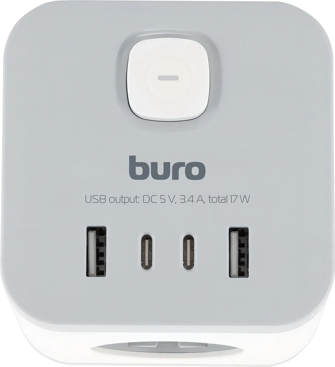 Сетевой разветвитель Buro BU-PW3UC-W 3 розетки белый коробка - фото 6